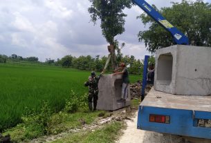 Material Box Culvert Tiba Dilokasi TMMD 110 Bojonegoro Di Tambakrejo