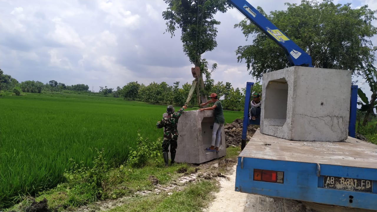 Material Box Culvert Tiba Dilokasi TMMD 110 Bojonegoro Di Tambakrejo