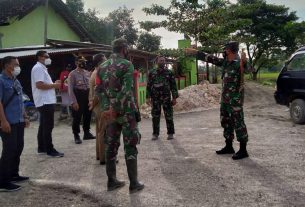 Bangun Sinergitas, Dandim Bojonegoro Bersama Camat Tambakrejo Tinjau Program Lokasi TMMD 110