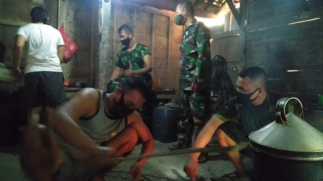 Untuk Konsumsi Para Satgas, TMMD 110 Bojonegoro Dirikan Dapur Umum