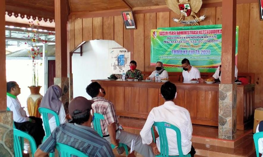 Mudahnya Kepengurusan Adminduk, Dilokasi TMMD 110 Bojonegoro