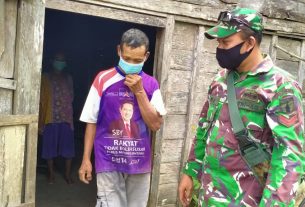 Datangi Rumah Warga, Satgas TMMD 110 Bojonegoro Ini Sampaikan 5-M