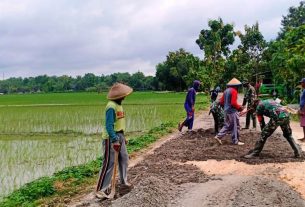 TNI Bangun Desa, Warga Ngrancang Tambakrejo Bojonegoro Gembira