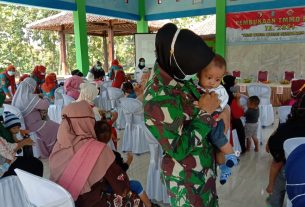 Kowad, Turut Pelayanan Posyandu TMMD 110 Bojonegoro