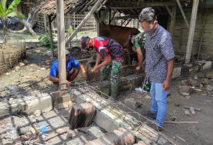 Rumahnya Direhab Satgas TMMD 110 Bojonegoro, Samadun Ucapkan Syukur