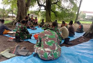 Satgas TMMD 110 Bojonegoro Turut Sedekah Bumi Bersama Masyarakat