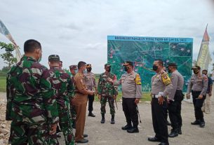 Dandim Bersama Kapolres Kunjungi Lokasi TMMD 110 Bojonegoro