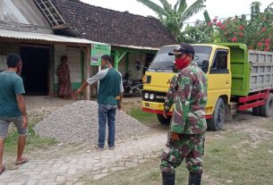 Material Pembangunan Rumah Aladin Program TMMD 110 Bojonegoro Mulai Berdatangan