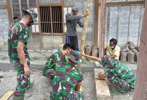 Giring Bebek Milik Warga, Ini Yang Dilakukan Satgas TMMD Bojonegoro