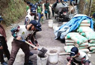 Pembentukan Karakter Pramuka Saka Wira Dilokasi TMMD Reguler Kodim Wonogiri