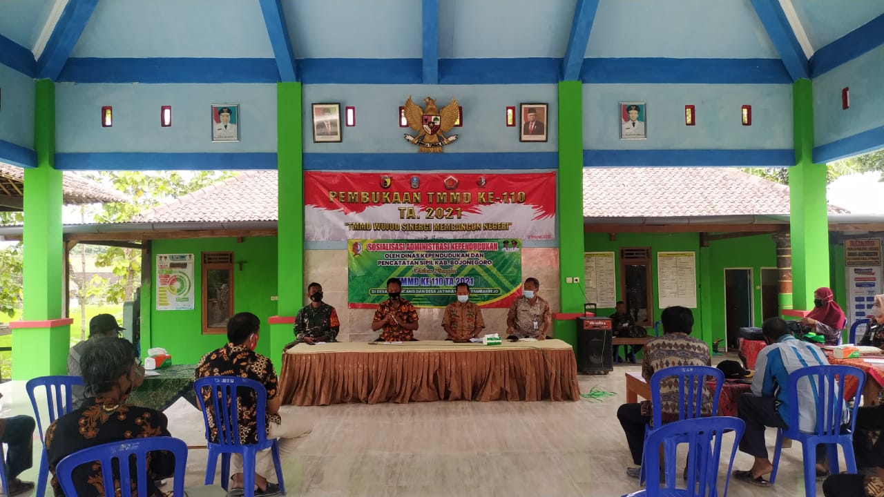 TMMD Kodim Bojonegoro Hadirkan Pelayanan Publik Bersama Disdukcapil