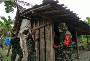 Satgas TMMD Bojonegoro Terus Kerjakan Rehap RTLH Aladin