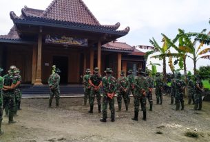 Sebelum Bekerja, Satgas TMMD Kodim Bojonegoro Awali Dengan Apel Pagi