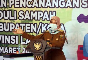 Pencangan HPSN Tahun 2021 Wagub Lampung : Keberlangsungan Bumi dan Alam Tergantung Kita Mengelola Sampah