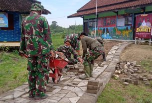 TMMD Kodim Bojonegoro, Paving Bekas Dialih Fungsikan