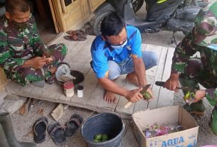 Keakraban, Satgas TMMD Kodim Bojonegoro Jagong Sore Bareng Warga