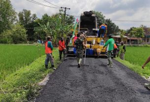 TMMD Kodim Bojonegoro, 2KM Jalan Desa Ngrancang Diaspal