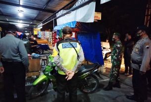 Himbau 5M Dan Jaga Kondusifitas Wilayah, Koramil 08/Baki Patroli Bersama Satgas Covid-19 Kecamatan Baki