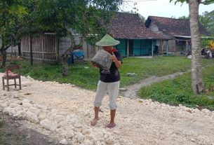 Warga Kramanan, Turut Andil Sukseskan TMMD Kodim Bojonegoro