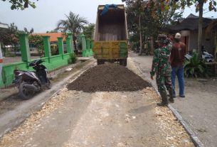 TMMD Kodim Bojonegoro, Pendistribusian Pasir Kalongan Terus Dilakukan