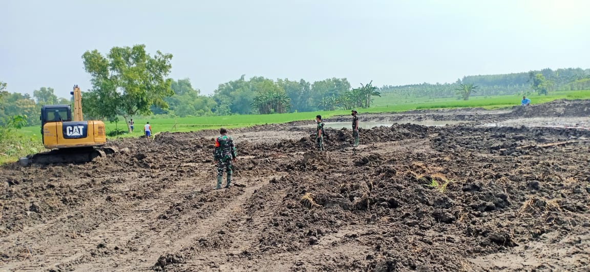 TMMD Kodim Bojonegoro, Normalisasi Sungai Desa Ngrancang Di Kebut