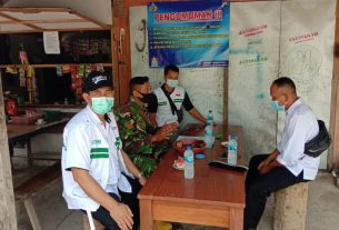 Kompak, Satgas Bersama Tim Medis Tambakrejo Sosialisasikan Prokes Dilokasi TMMD Kodim Bojonegoro