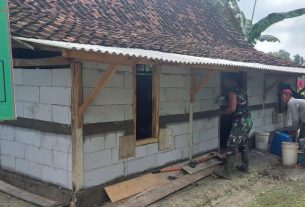 Program Aladin TMMD Kodim Bojonegoro, Begini Kemajuan Perbaikan Rumah Mbah Yadi