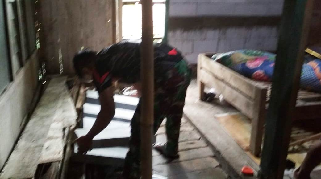 Program Aladin, Satgas TMMD Kodim Bojonegoro Pasang Bata Dinding