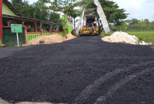 Pembangunan Jalan Beraspal Di Ngrancang Terus Dikebut Satgas TMMD Kodim Bojonegoro