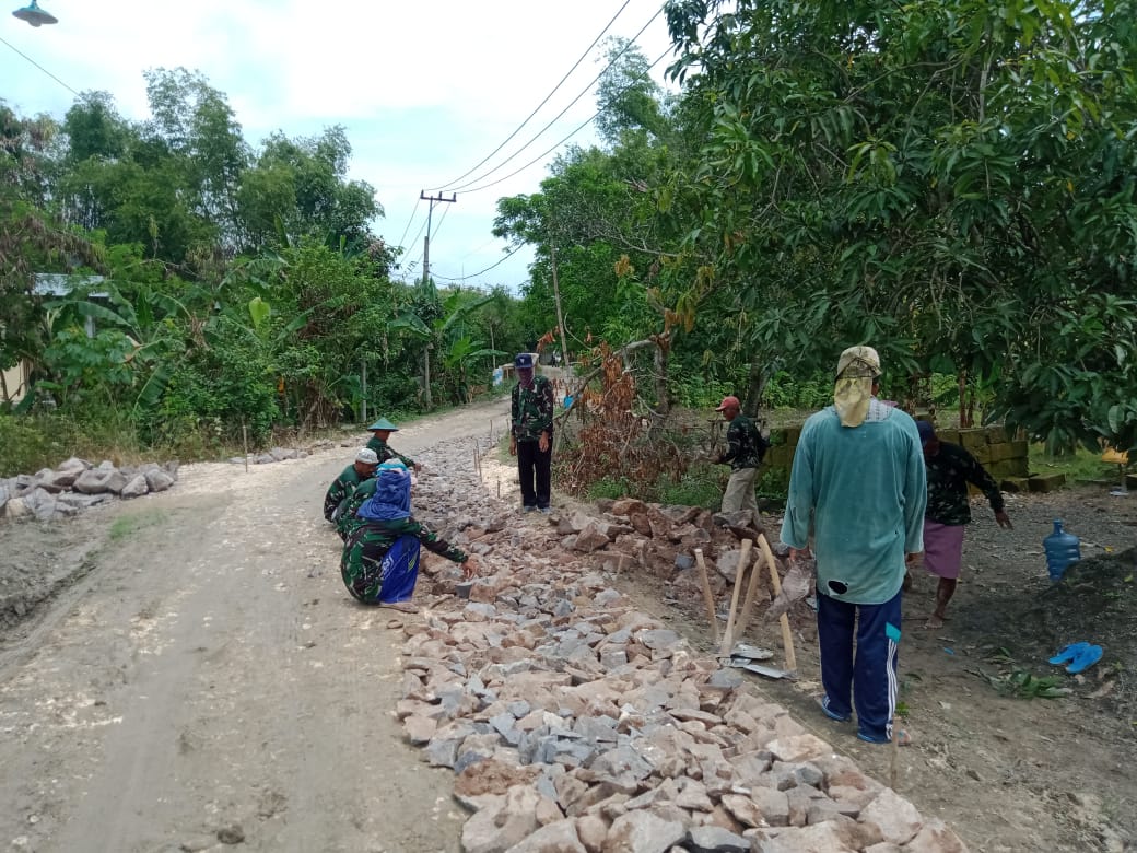 TMMD Kodim Bojonegoro, Pembangunan Jalan Aspal Jatimulyo 'On Progress'