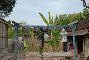 Satgas TMMD Kodim Bojonegoro Jaga Semangat Rehab Total RTLH