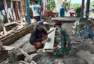 Bangun Tempat Tinggal Yang Nyaman, Satgas TMMD Kodim Bojonegoro Gunakan Teknik Khusus