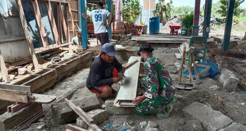 Bangun Tempat Tinggal Yang Nyaman, Satgas TMMD Kodim Bojonegoro Gunakan Teknik Khusus