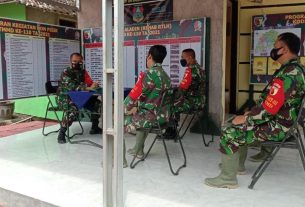 Dandim Bojonegoro Berikan Semangat Para Satgas TMMD Di Tambakrejo