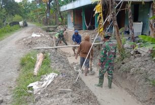 Perbaikan Drainase Program TMMD Bojonegoro Untuk Lancarkan Aliran Air