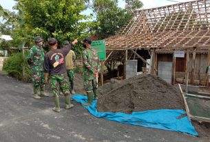 Atur Strategi, Satuan Tugas TMMD Bojonegro Berbagi Tugas Kerjakan Pembangunan RTLH