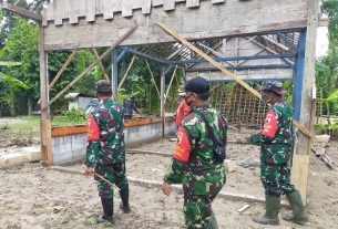 Dansatgas TMMD Bojonegoro, Tinjau Pembangunan Rumah Tidak Layak Huni Program Aladin