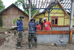 Gotong-Royong, Satuan Tugas TMMD Bojonegoro Bangun RTLH Program Aladin