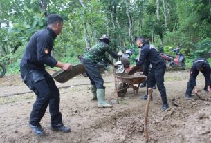 Timsus Harimau Polres Wonogiri Bantu Sukseskan Program TMMD