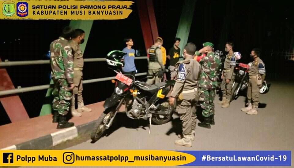 Satpol PP dan Kodim 0401/Muba Giat Berpatroli Dalam Kota Sekayu