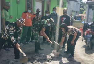 Mantap..!! FKPPI 1135 Surakarta Turut Sukseskan TMMD Sengkuyung Tahap I di Kota Solo