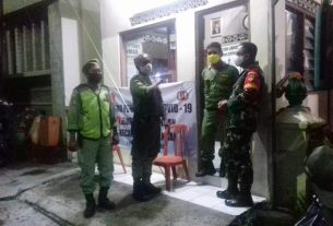 Sertu Priyanto, Patroli Malam sambil Terapkan Edukasi PPKM Mikro