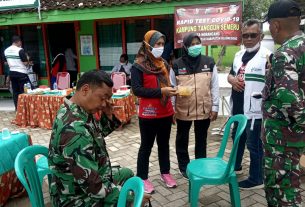 Kegiatanan Senam Akupresur TMMD Bojonegoro, Warga Perlihatkan Kuliner
