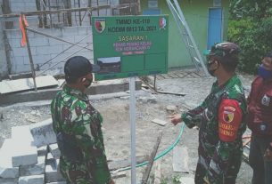 Dansatgas Tinjau Pembangunan SDN Ngrancang IV Program TMMD Bojonegoro