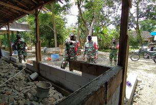 Rumah Sunarti, Dibangun Satuan Tugas TMMD Bojonegoro Melalui Program Aladin