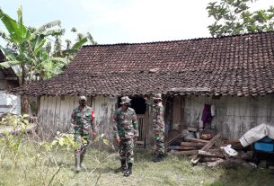 Babinsa Ngrancang Koramil Tambakrejo, Tinjau Sasaran Program Aladin TMMD Bojonegoro