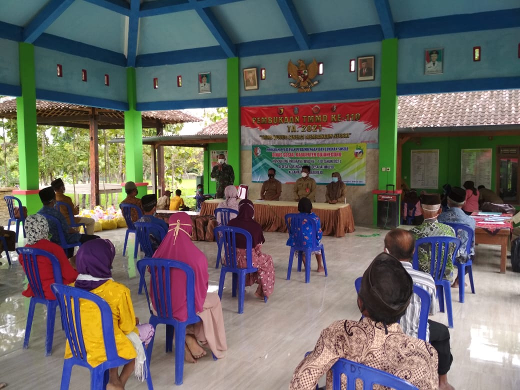 TMMD Bojonegoro, Bantuan Paket Sembako Diharapkan Bermanfaat