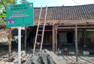 Teknisi Khusus Zipur 5 Garap Proyek RTLH Aladin TMMD Bojonegoro
