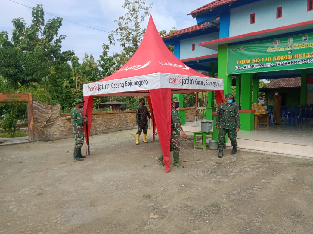 TMMD Kodim Bojonegoro, Balai Desa Jatimulyo Dibersihkan