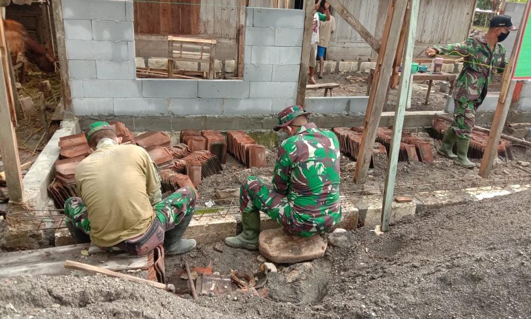 Rumah Pasir, Sasaran Program Aladin TMMD Bojonegoro Sudah Capai Pemasangan Tembok